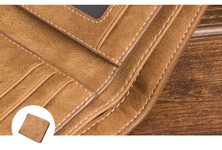 Men's Wallets European and American Retro Wallets Thin Fashion Casual Nubuck Leather Horizontal and Vertical Men's Wallets
