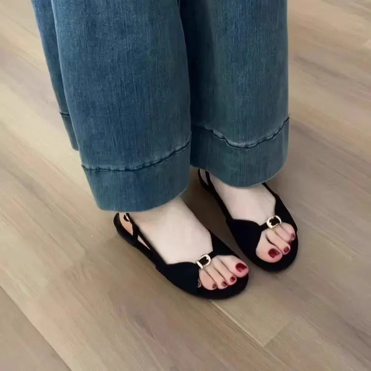 Flats Women's Sandals Casual Cozy Shoes Fashion Dress Summer Slippers 2025 Woman Beach Slides Walking New Sandalias De Mujer