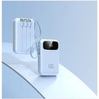 120W Power Bank Super Fast Charging 20000mAH Large Capacity 4 Cables Portable 22.5W Mobile Source Battery Mini