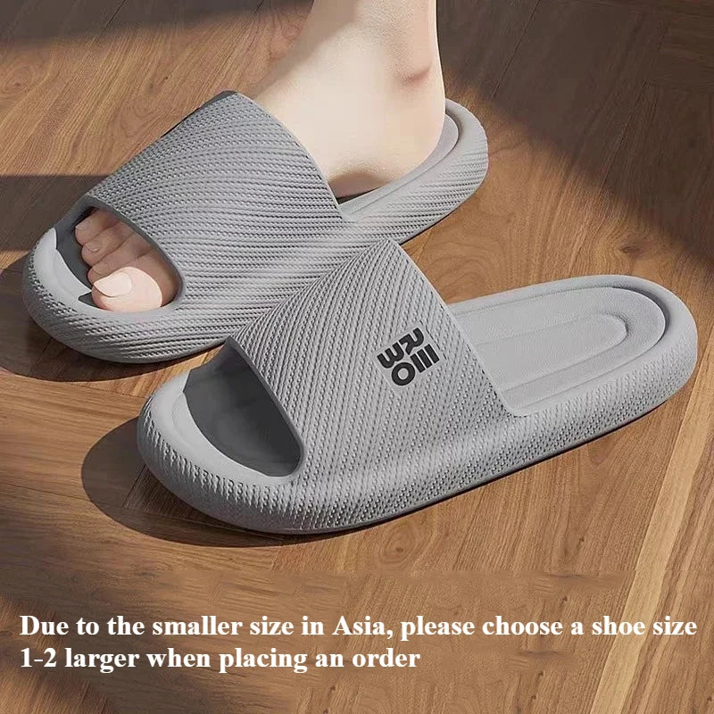 Summer Fashion Slippers Men Shoes Comfortable Slippers For Men Home Flat Sandals Flip Flops Couples Bathroom Indoor Slides