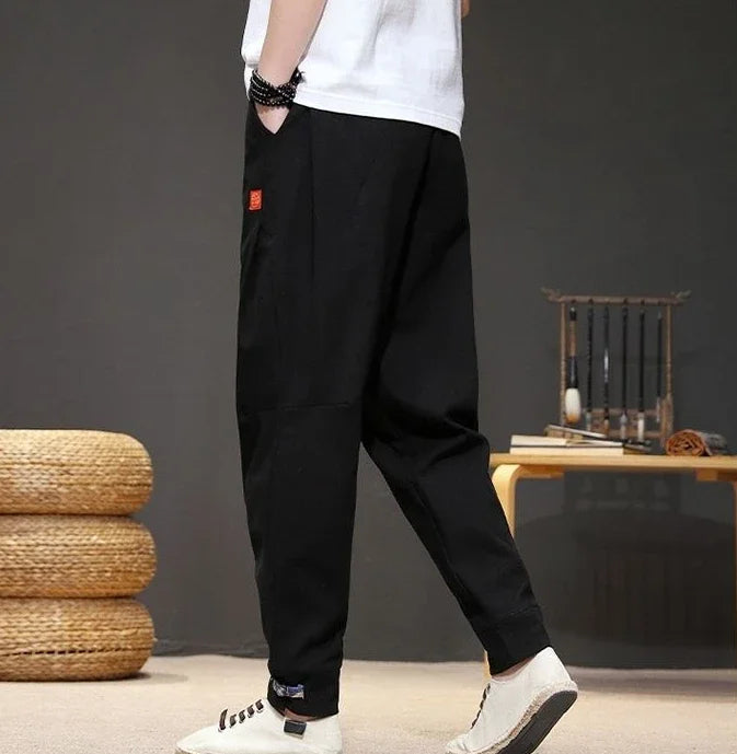 Trousers Skinny Autumn And Winter Plain Male Sports Pants Slim Cropped Men's Sweatpants Tights Aesthetic Hot Aesthetic Hot Loose
