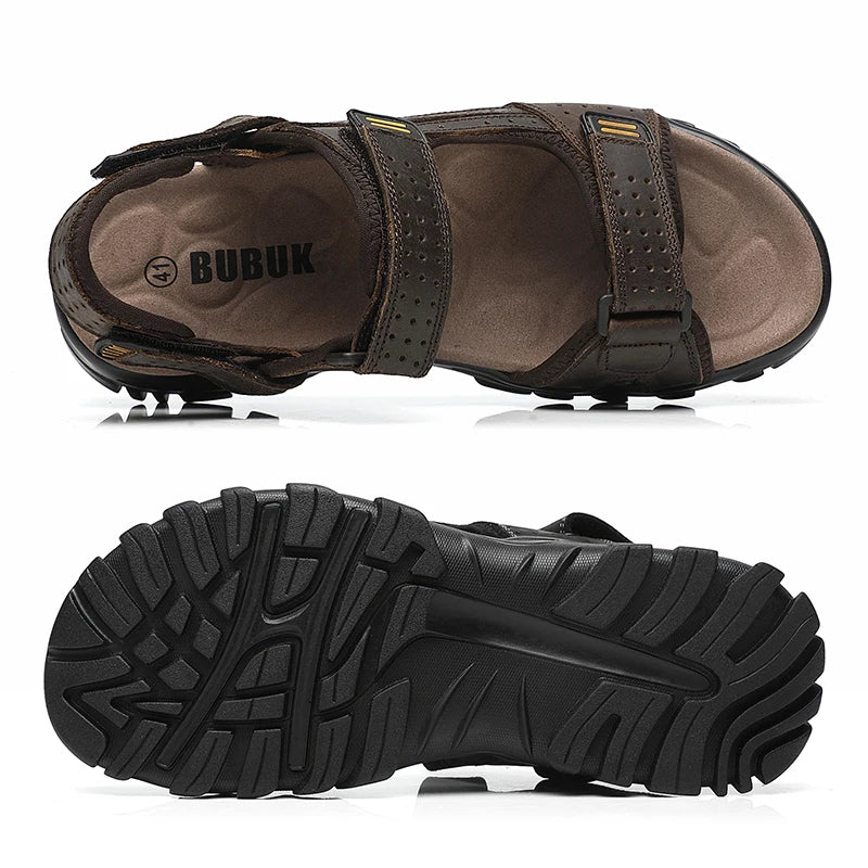 Men's New Fashion Open-Toe Casual Men's Summer Sandals Adjustable Non-Slip Comfortable Soft-Soled Beach Shoes Suitable for All S