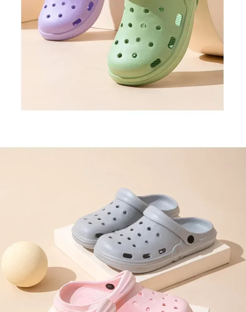 Womens House Slippers Casual Garden Clogs Outdoor Wide Toe Shoe for Ladies Men Sandalia Non Slip Indoor Outdoor Shoes