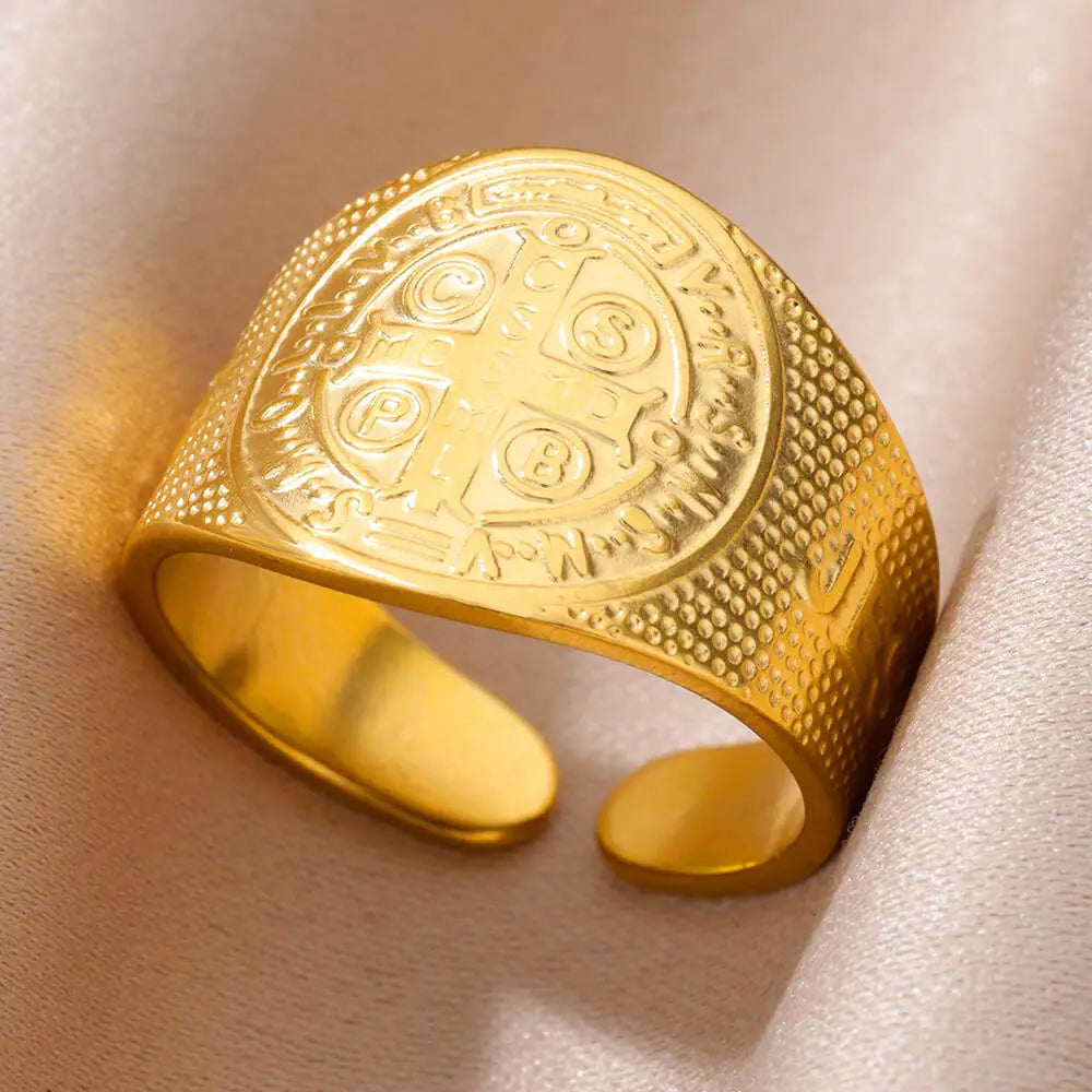 Stainless Steel Rings for Women Adjustable Ring 2024 New in Female Vintage Wedding Aesthetic Jewelry anillos mujer