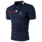 Men's new short sleeved polo shirt with a collar, fashionable and casual