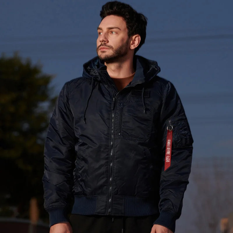 Men's winter jacket is very stylish waterproof and windproof, thickened with padded