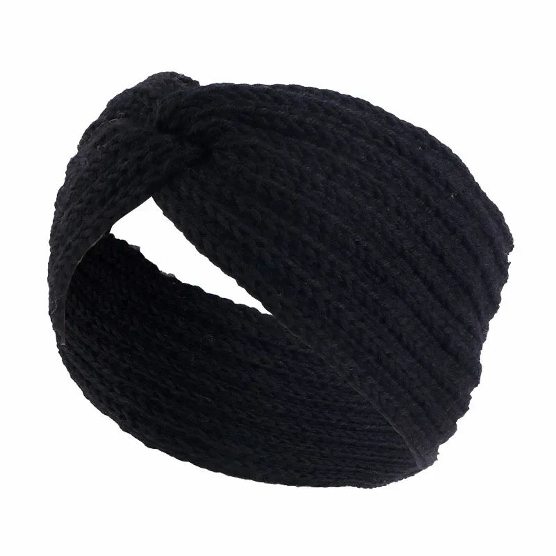 Winter Warm Headband for Women Knot Cross Headbands Wool Knitted Elastic Wide Headband Headwear Girls Hair Band Hair Accessories