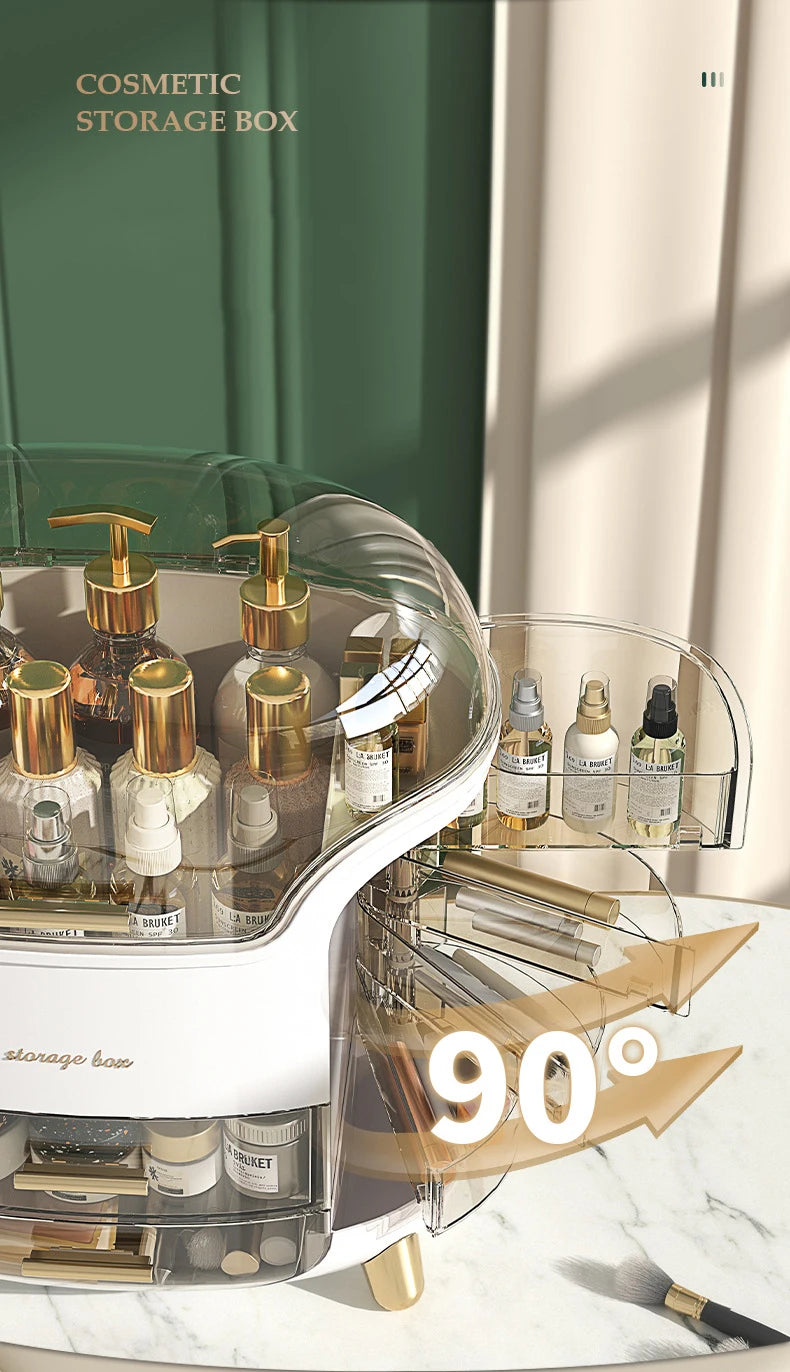 Cosmetics Storage Box Makeup Display Shelf Desktop Dressing Table Jewelry Organizer Box Bathroom Lipstick Skin Care Product Rack