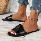 Woman Flat New Slippers Woven with Comfortable Women's Shoes Casual Bottom Slippers Women's Shoes Summer