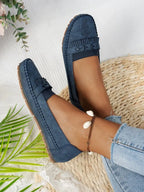 Women Flats Fashion Breathable Women Casual Shoes Slip On Flat Shoes Walking Sneakers Women Shoe Retro Shoes Female Plus Size