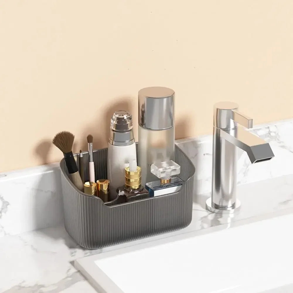Toilet Desktop Storage Box Container Cosmetics Bathroom Countertop Sorting Box Large Capacity Cosmetic Brush Makeup Organizer
