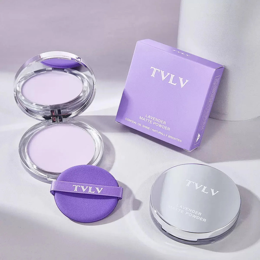 1PC Violet Cream To Powder Skin-friendly Skin Natural Face Long Lasting Oil-controlling Contouring Powder Cosmetics