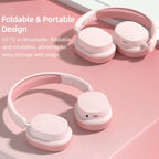 Head Mounted Wireless Earphones Foldable Bluetooth Earphones Built Microphone Earphones Audio Noise Cancelling Earphones