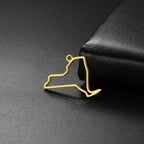EUEAVAN 10pcs United States New York Washington State Map Pendant for Necklace Stainless Steel Charm DIY Jewelry Making Supplies