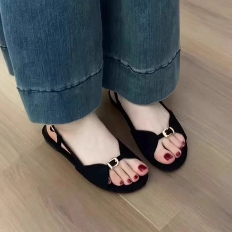Flats Women's Sandals Casual Cozy Shoes Fashion Dress Summer Slippers 2025 Woman Beach Slides Walking New Sandalias De Mujer