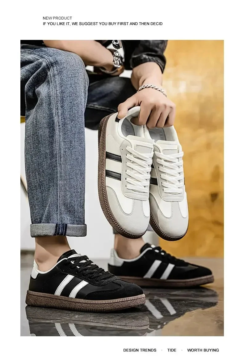 Men's Shoes 2025 Trend Casual Sneakers Comfortable Lace-up Flats Tennis Shoes Breathable Comfortable Walking Joggingshoes