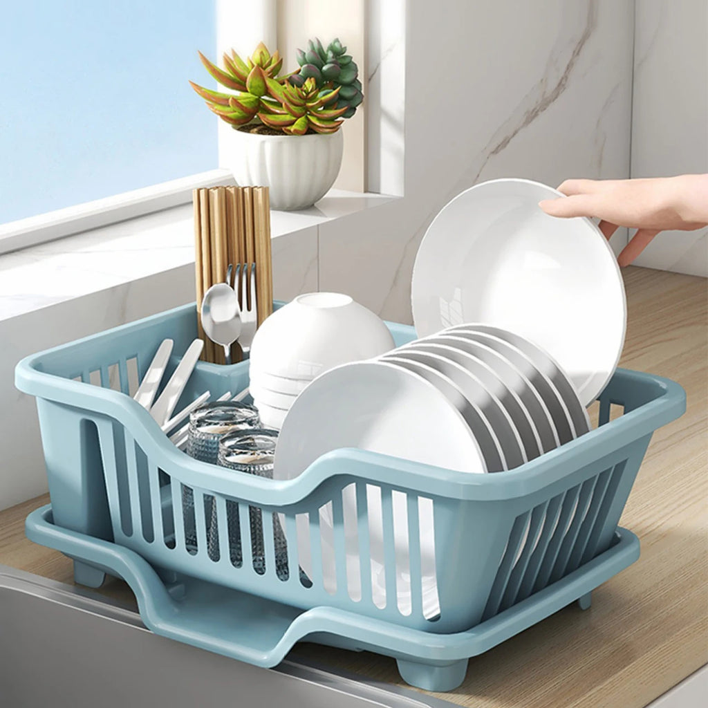 Kitchen drain bowl rack Drainage board, countertop, tableware, plates, bowls, chopsticks, spoons, storage container
