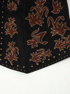 Women Fashion Embroidery Vest Suede Texture V-neck Waistcoat Sleeveless High Street 2025 New Vests Coat Female Tank Top