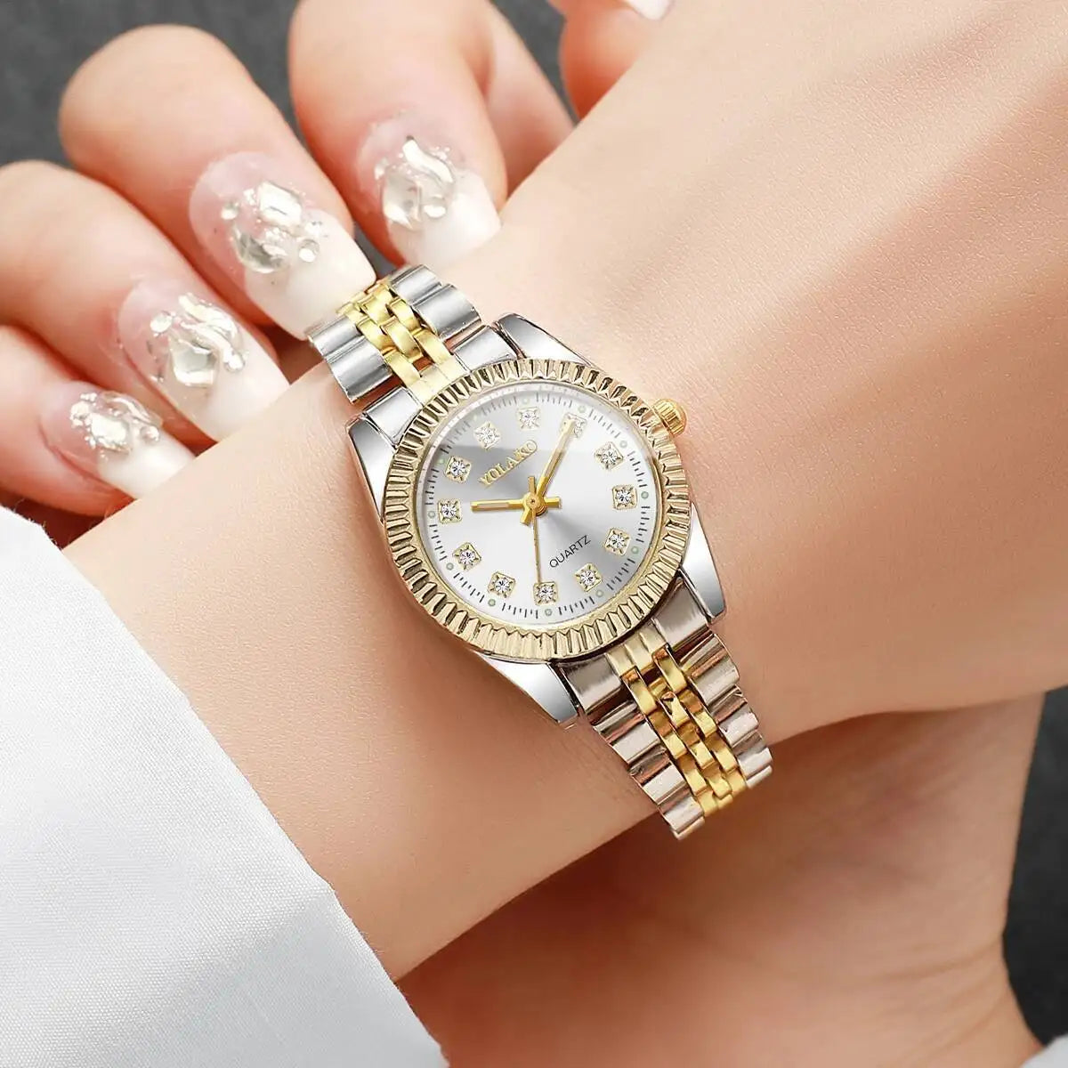 2PCS/Set Couple Watches Luxury Men Business Watch Women Calendar Quartz Wristwatch Reloj Hombre Mujer（Without Box）