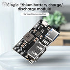 Single Lithium Battery Charger Board TYPE C + USB A 5V 2.4A Charger Discharger Module Supports Charging And Discharging