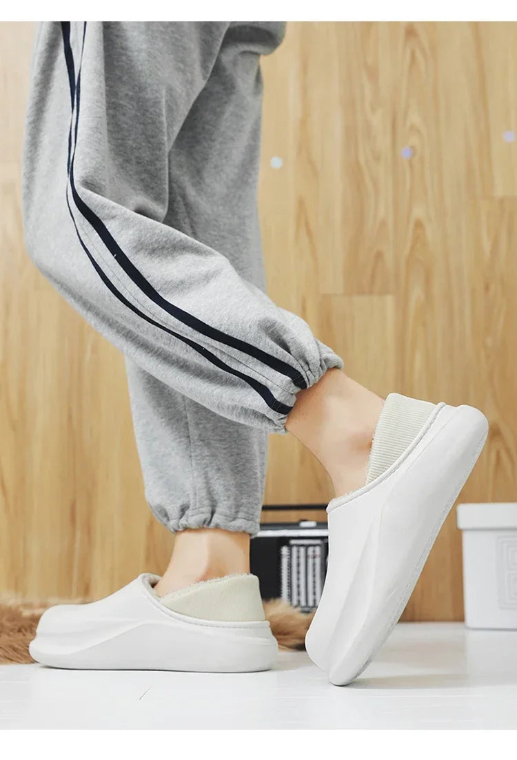2025 New Men's Slippers - Warm, Thick Soles, Anti-Slip Design, Extra Soft and Comfortable, Wear-resistant Indoor Shoes
