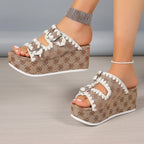 Women Slippers 2025 New Trend Shoes Summer Fashion Sandals Platform Woman Slippers Banquet Party Beach Sandals Slides Women