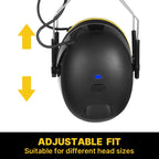 Electronic Headphone 5.0 Bluetooth Earmuffs Hearing Protection Headphones for Music Safety Noise Reduction Charging