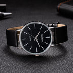 Women's Watches Simple Style Watch Fashion Metal Round Dial Analog Quartz Watch for Men Women Minimalist Watch Quartz Clock