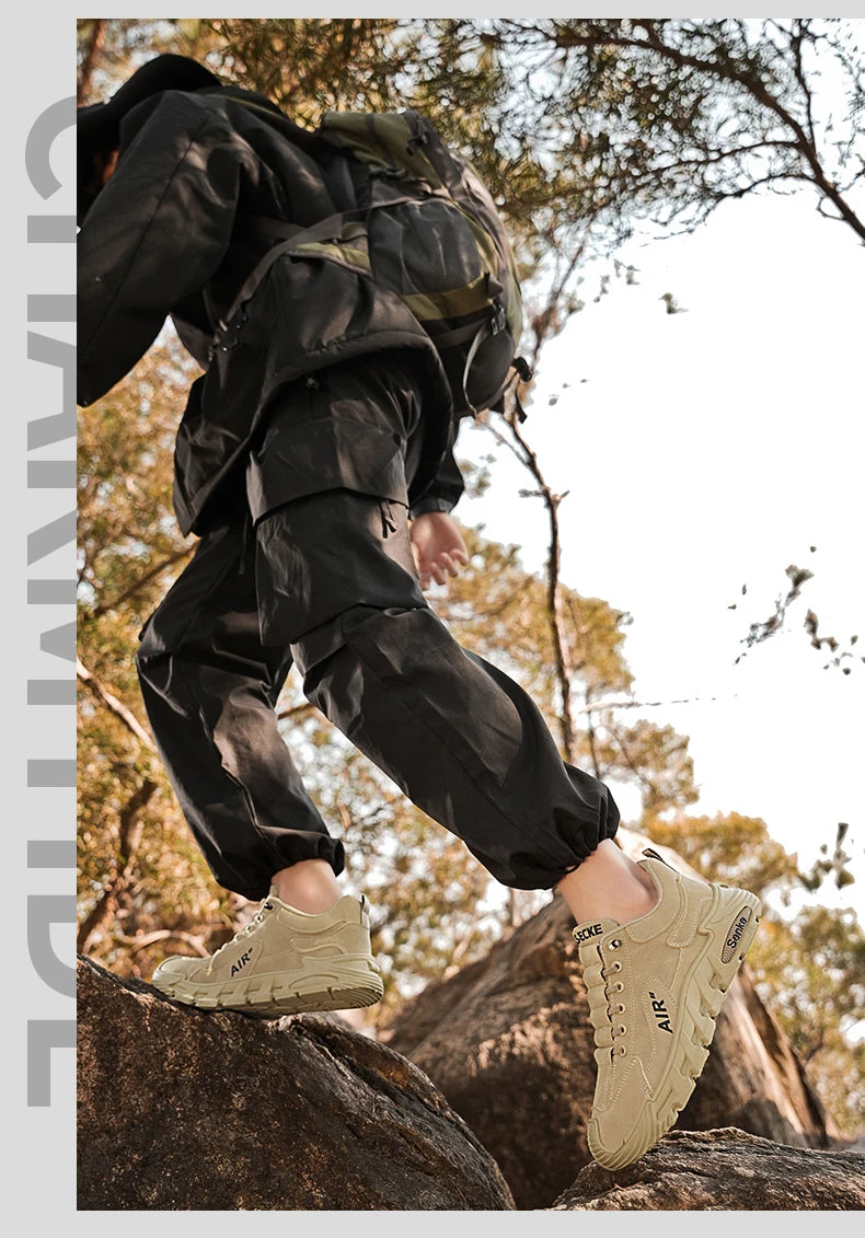 Men's Work Shoes 2025 New Sle Breathable Slip-On Anti-Slip Wear-Resistant Casual Sports Shoes Thick Bottom Labor Protection