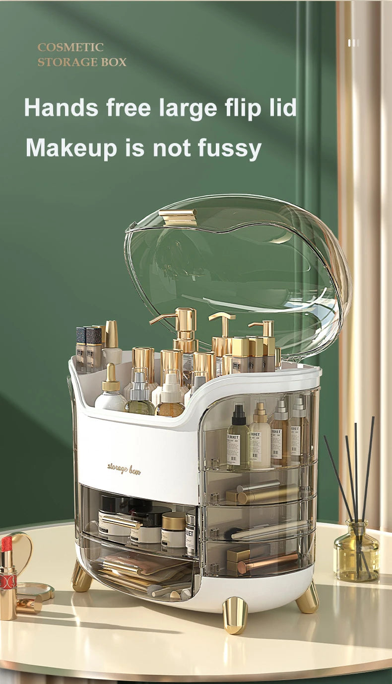 Cosmetics Storage Box Makeup Display Shelf Desktop Dressing Table Jewelry Organizer Box Bathroom Lipstick Skin Care Product Rack