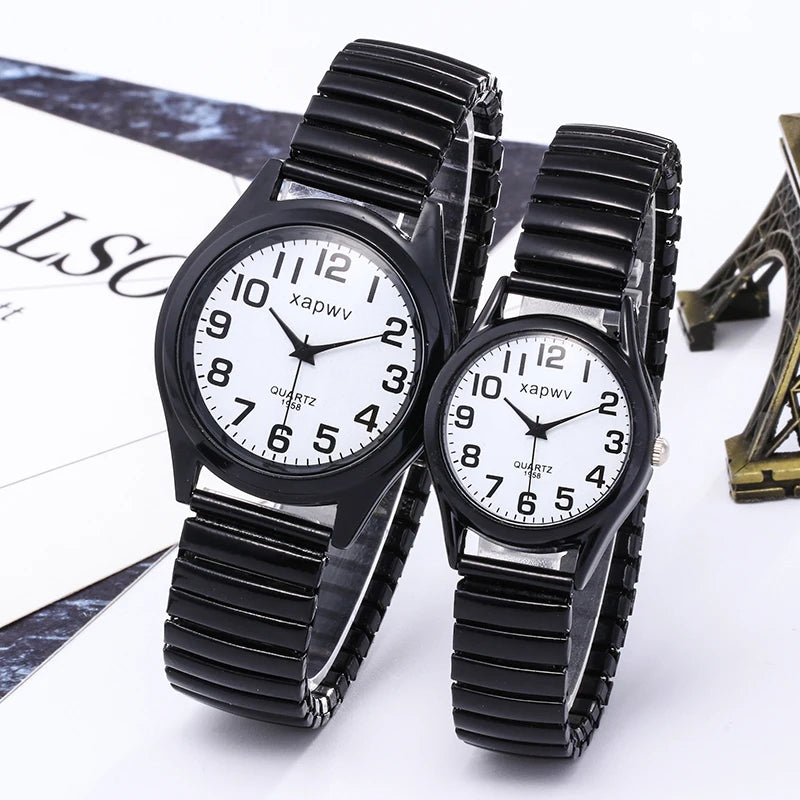 Casual Couple Watches Men Arabic Numerals Fashion Ladies Watch Quartz Wristwatch Pair