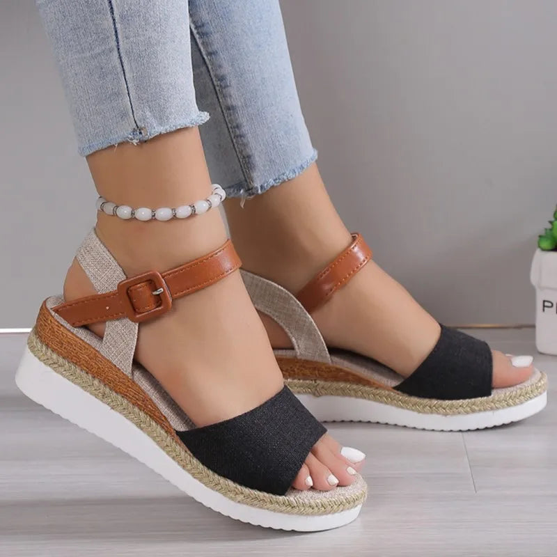 Summer Woman Sandals Shoes Soft Shoes Woman Elegant Sandals Woman Wedge Ladies Shoes Party Footwear Female Women Sandal