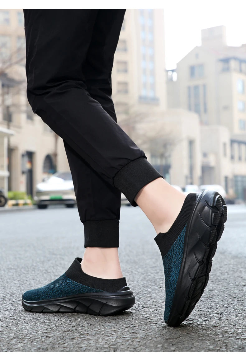 Men Slippers New Summer Breathable Home Indoor Slippers Men Thick Bottom Slides Fashion Walking Shoes Men chanclas de hombre