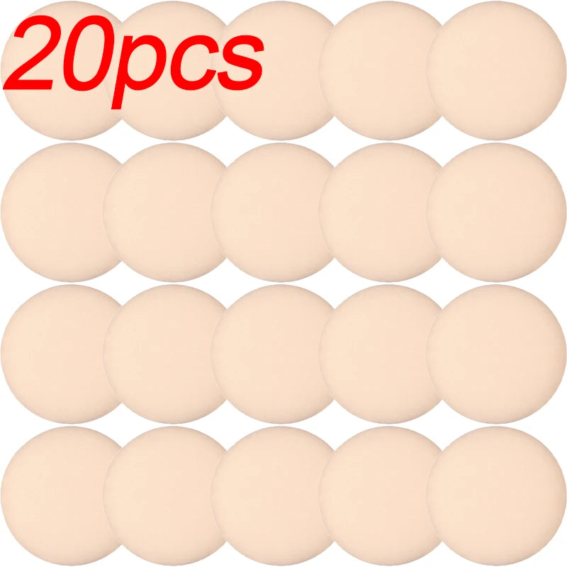 20pcs Soft Thick Powder Puff Powder Liquid Cosmetics Puff Makeup Puffs Wet Dry Use Concealer Foundation Sponge Cushions Tool