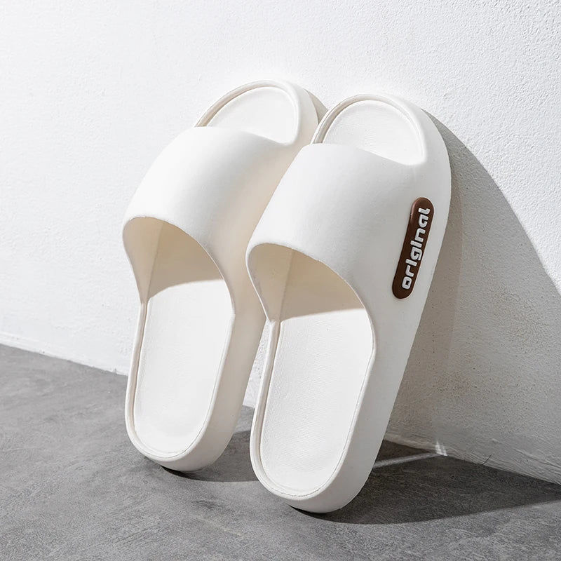 Men's Non-Slip Slippers for Women Summer New Indoor Home Soft Bottom Middle-Aged and Elderly Couples Bathroom Bathing Slippers for Men