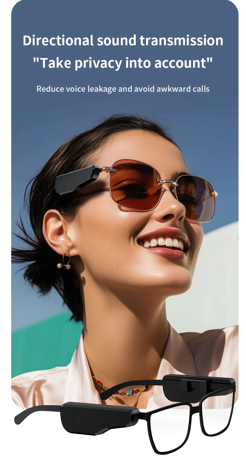 External Earphones For Your Glasses Wireless 5.3 HIFI Music Headphone Control Noise Portable Wireless Headsets Long Battery Life