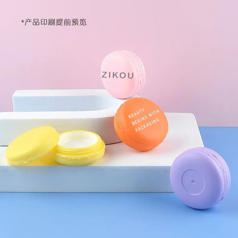 10G 20/50/100pcs Plastic Cosmetic Cream Containes, Candy Color Macarons Lipstick/Lip Balm Sub Package,Cute Eyeshadow Powder Case