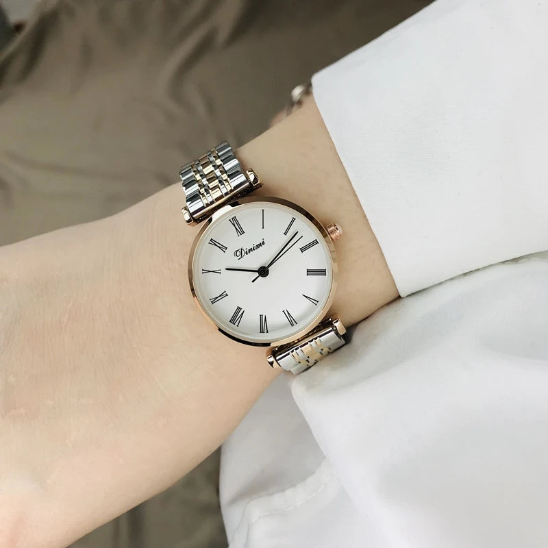 Women's watch simple thin light luxury temperament steel belt famous brand mysterious gift series