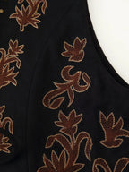 Women Fashion Embroidery Vest Suede Texture V-neck Waistcoat Sleeveless High Street 2025 New Vests Coat Female Tank Top