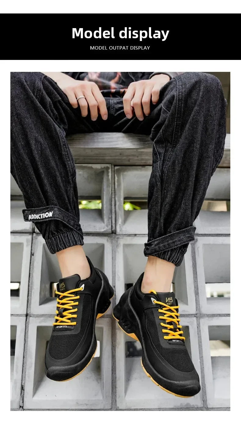 Men's Casual Sports Shoes Are Mainly Designed By The Brand, Featuring Original Anti-slip Flat Heels and Breathable Mesh Shoes