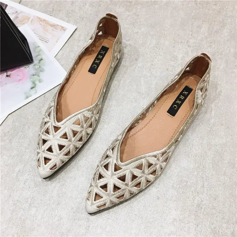 Woman Flats Korean Style Shoes for Women Pointed Toe Casual Beau Today Lastest On Sale High Quality Fashion Stylish Vacation