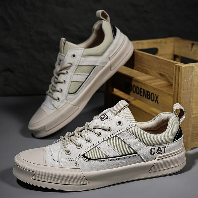 New Shoes for Men Casual Male Sneakers Platform New Men's Casual Leather Shoes Business or Casual Thick-bottom Wear-resistant