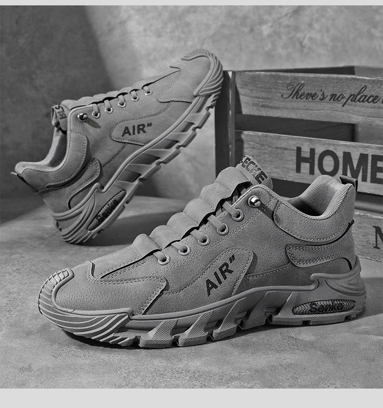 Men's Work Shoes 2025 New Sle Breathable Slip-On Anti-Slip Wear-Resistant Casual Sports Shoes Thick Bottom Labor Protection