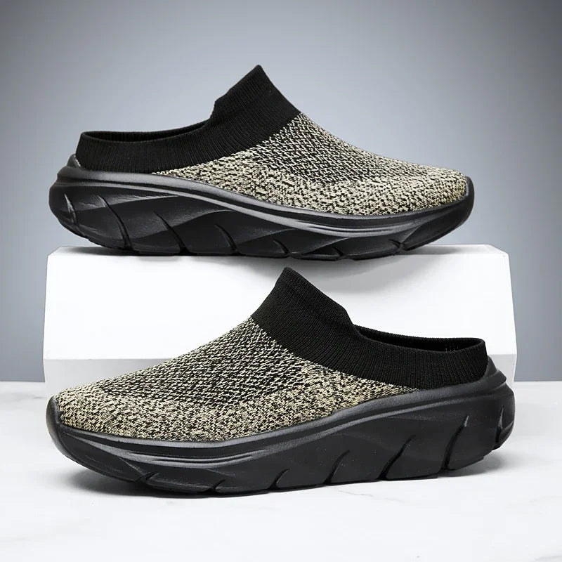 2025 Men Slippers Summer Breathable Home Indoor Slippers Men Thick Bottom Slides Fashion Couple Walking Shoes Chanclas Hombre