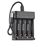 Battery Charger 4 Slot Intelligent Fast Charge With LED Indicator For 1.2V NiMH NiCd AAA/AA Rechargeable Batteries USB Charger