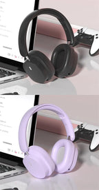 Head Mounted Wireless Earphones Foldable Bluetooth Earphones Built Microphone Earphones Audio Noise Cancelling Earphones