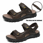 Men's New Fashion Open-Toe Casual Men's Summer Sandals Adjustable Non-Slip Comfortable Soft-Soled Beach Shoes Suitable for All S