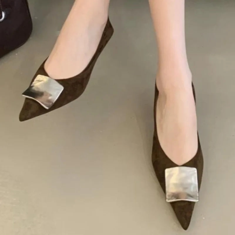 Women's High Heels, Fashionable Pointed Toe Design, Simple and Versatile Style, Suitable for Spring Commuting Wear, Sandals