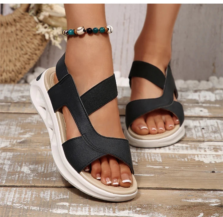 Women's Sandals Casual Summer Women Sandals Soft Heels Sandalias De Mujer 2025 New Summer Shoes Woman Mix Color Footwear Female