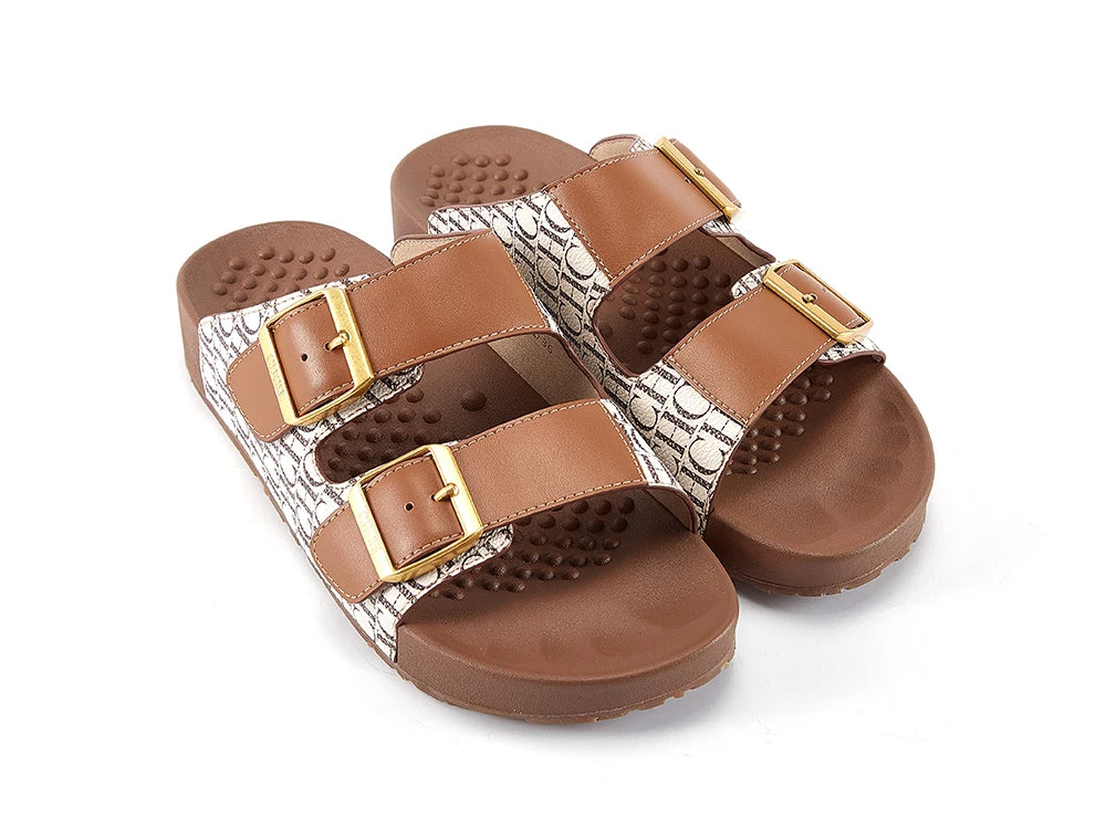 Women's Sandals Fashion Simple Beach Shoes Summer Ladies Outdoor Slippers Low Heel Massage Insole Comfortable